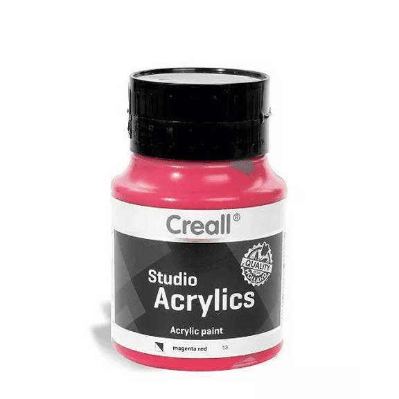 Creall Studio Acrylics, Acrylic Paint 500 ml, Magenta Red 13