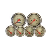Cream 6 Gauge Kit with Mechanical Speedometer