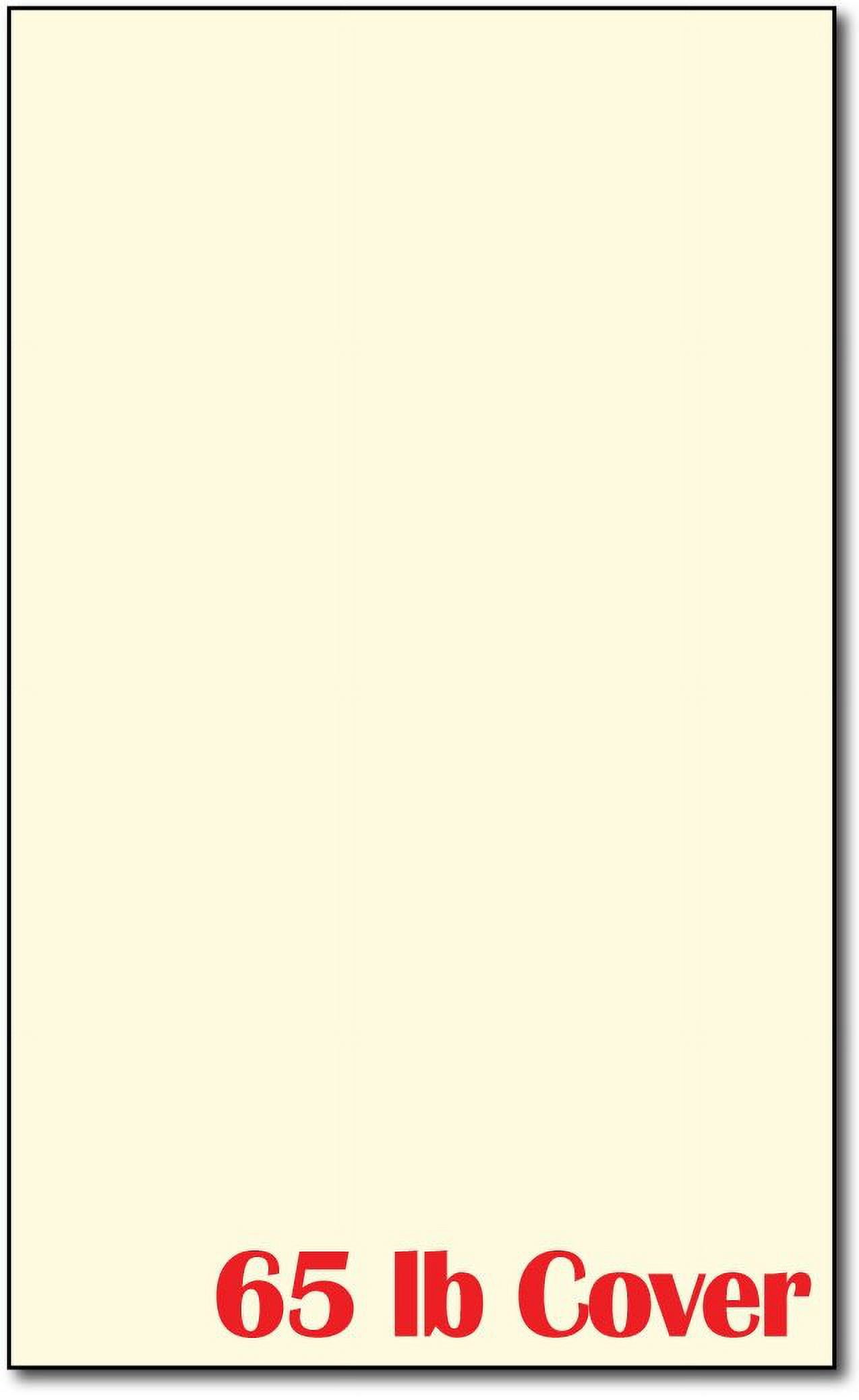 Cream 65lb Cardstock 100 Sheets 8 1/2 X 14 Legal Size Great for