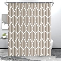 Cream 72 x 72 Inch Shower Curtain, Waterproof Design and Polyester, Quick-Drying, Heavy Duty Shower Curtains Set for Bathroom, Machine Washable with 12 Plastic Hooks