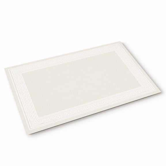 Cream Abstract Art Door Mat Geometric Greek Key Country Farm Non Slip Absorbent Entrance Mat Washable Low Profile Indoor Doormat for Front Door Entryway Entry 16"x24"