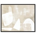 thumbnail image 1 of Cream And Ivory Modern Earth Tone Abstracts Canvas Wall Art by Art Remedy, Black Floater Frame, 24"x20", 1 of 7
