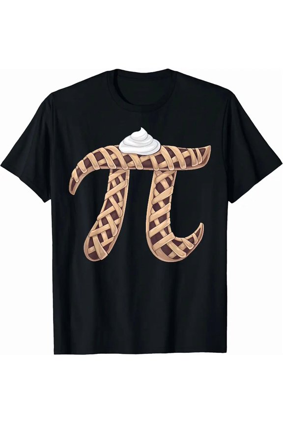 Cream And Pie 3.14 Pi Symbol Mathematics Pi Math Pun PI T-Shirt