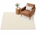 Cream Area Rug 4'x6', Solid Color Soft Mat Non-Slip Silicone Backing ...