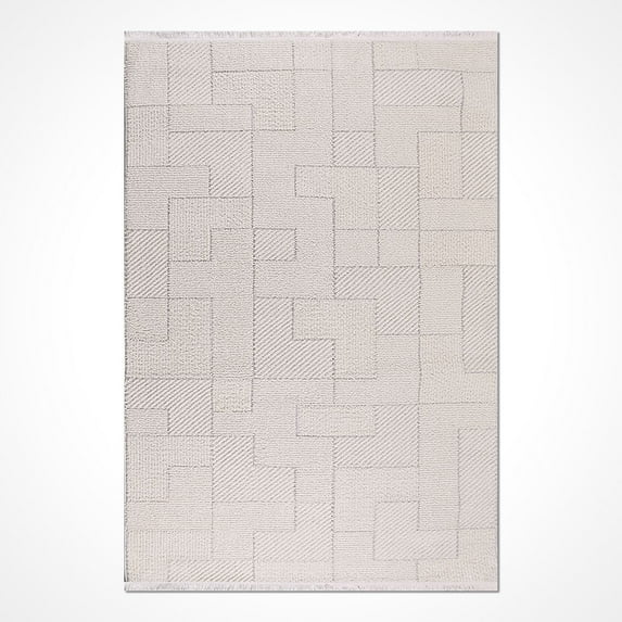 Cream Area Rugs for Living Room Washable Rugs Boho Moroccan Area Rug Soft Neutral Geometric Bohemian Distressed Indoor Rug for Bedroom Dining Room Office Nonslip Rug