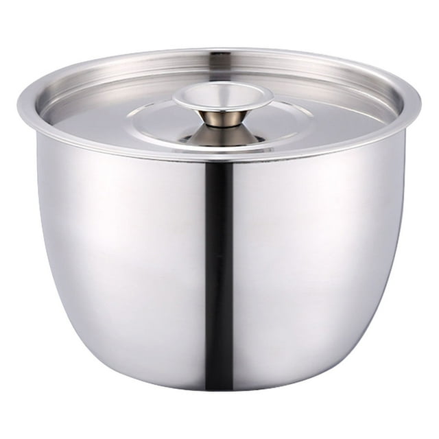 Cream Basin Nesting Serving Bowls Cereal Go Food Containers Lids Baking Pan Metal Salad
