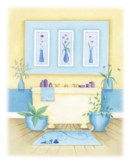 Cream Bathroom I Canvas Art - Alexandra Burnett (24 x 30)