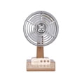 thumbnail image 1 of Cream Bear Printed Desktop Fan - USB Rechargeable Small Plastic Fan with Adjustable Three-Speed Wind, Ideal for Home, Office, and Summer Use,Brown, 1 of 5