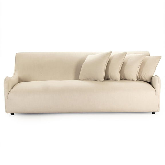 Cream Berk Sofa-Zentique Traditional Style