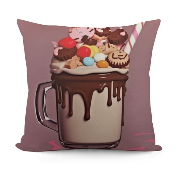 Cream Biscuits Chocolate Sugar Ice Cream Throw Pillow Sleeping Sofa Cushion Cover