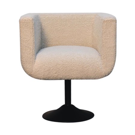 Cream Boucle Swivel Chair - Enhance Your Living Area With A Stylish Addition Add Creative Touch To Home This