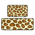 thumbnail image 1 of Cream and Brown Of Leopard Print Kitchen Rugs Sets Of 2,Anti Fatigue Kitchen Mat Rugs Non Slip Washable,Decorative Kitchen Floor Mats for Kitchen,Sink,Laundry,17"X30"+17"X47", 1 of 7