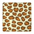 thumbnail image 1 of Cream and Brown Of Leopard Print Square Fitted Tablecloth with Elastic Edge,Square Table Cover,Washable Elastic Table Cover for Home Kitchen Party Decor 34"x34", 1 of 6