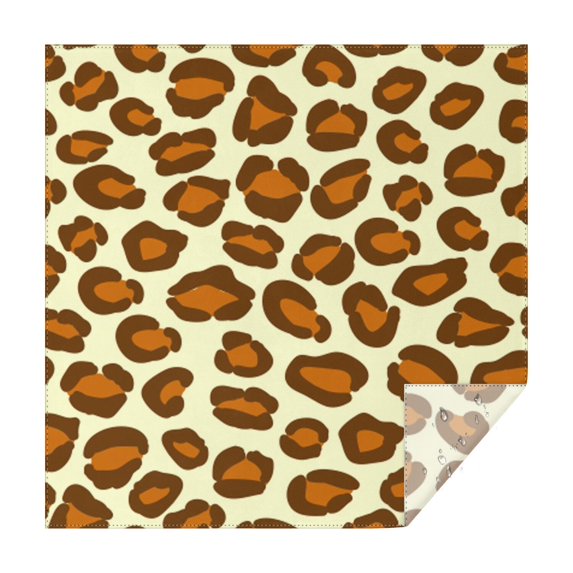 Cream and Brown Of Leopard Print Square Tablecloth,Waterproof Square Table Cover,Wipeable Spillproof Washable Table Cover for Home Kitchen Party Decor 60"x60"(152x152cm)