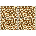 thumbnail image 1 of Cream and Brown Of Leopard Print Summer Placemats Table Placemats Set Of 4-Linen Kitchen Washable Placemats Table Mats 11.8"x17.7"Non-Slip Heat Resistant, 1 of 6