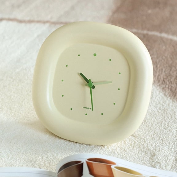 Cream Bubble Clock with Unique Bubble Design Silent Movement Perfect for Living Rooms and Bedrooms ABS Construction