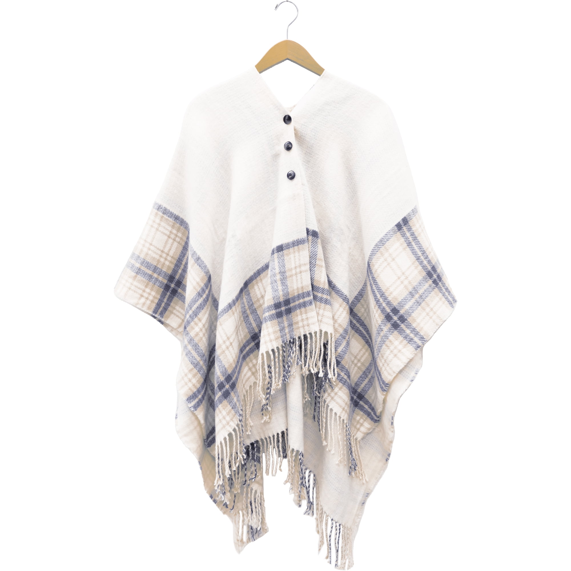 Cream, Camel & Navy Plaid - 48