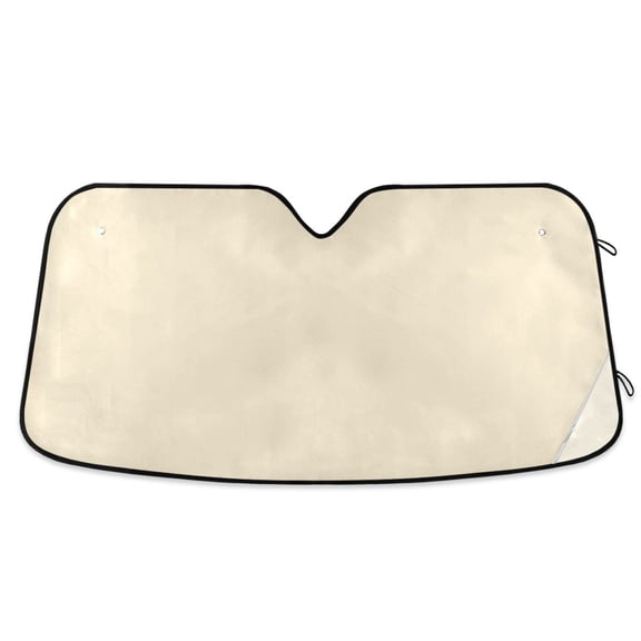 Cream Car Windshield Sun Shade Foldable Car Front Window Visor Heat and UV Protection 55x27.6