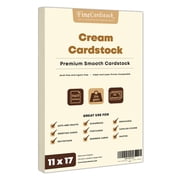 Cream Cardstock Paper   Great for Brochures, Invitations, Greeting Cards and Posters | Thick and Heavyweight 80lb Cover 216gsm Card Stock | 11 x 17  Tabloid / Ledger Size | 50 Sheets per Pack