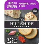 Hillshire Snacking Pepperoni, Garlic & Herb Cheese Spreads, 2.25 oz