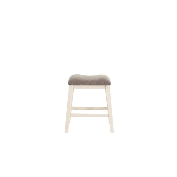 Cream - Colored High Stools | Contemporary Dining Decor | Foam Cushion in Linen - like Fabric | Simple Assembly Required