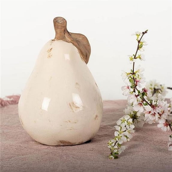 Cream Colored Pear Figurine