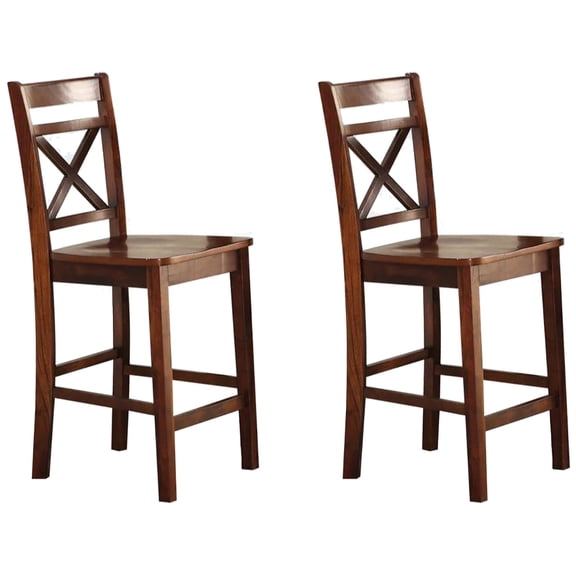 Cream Counter Height Chairs | Add Charm to Dining Space | Bentwood and Wood Veneer | Stable Support for Meals