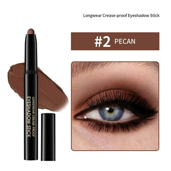 Cream Eye Shadow Brightener Stick Makeup, Monochrome Cream Glitter-Shimmer Eye Shadow Stick Palette Makeup, Cream Waterproof Long Lasting High Pigmented Eye Shadow (Pecan)