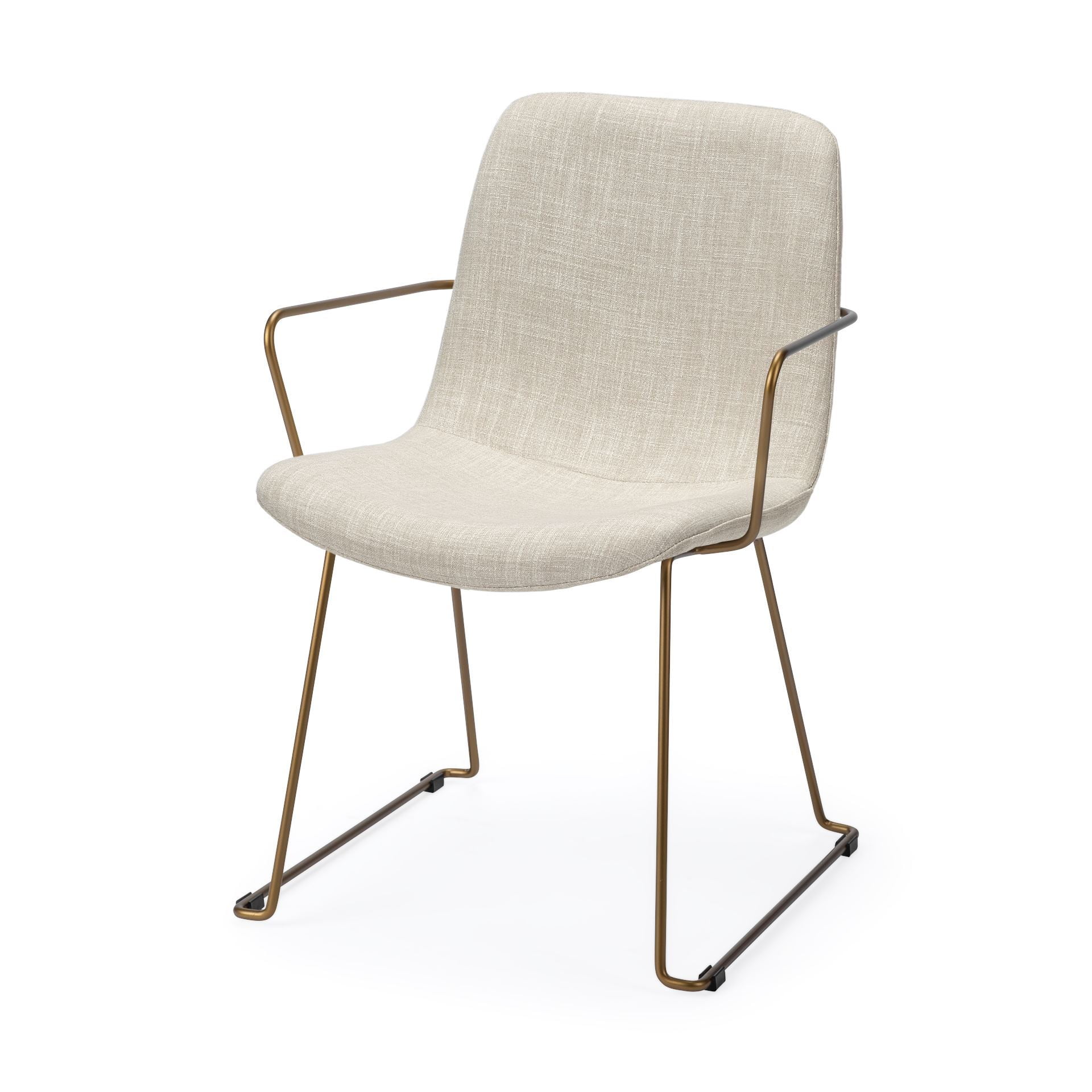 Cream Fabric Wrap With Gold Metal Frame Dining Chair Cream Fabric Wrap With Gold Metal Frame Dining Chair