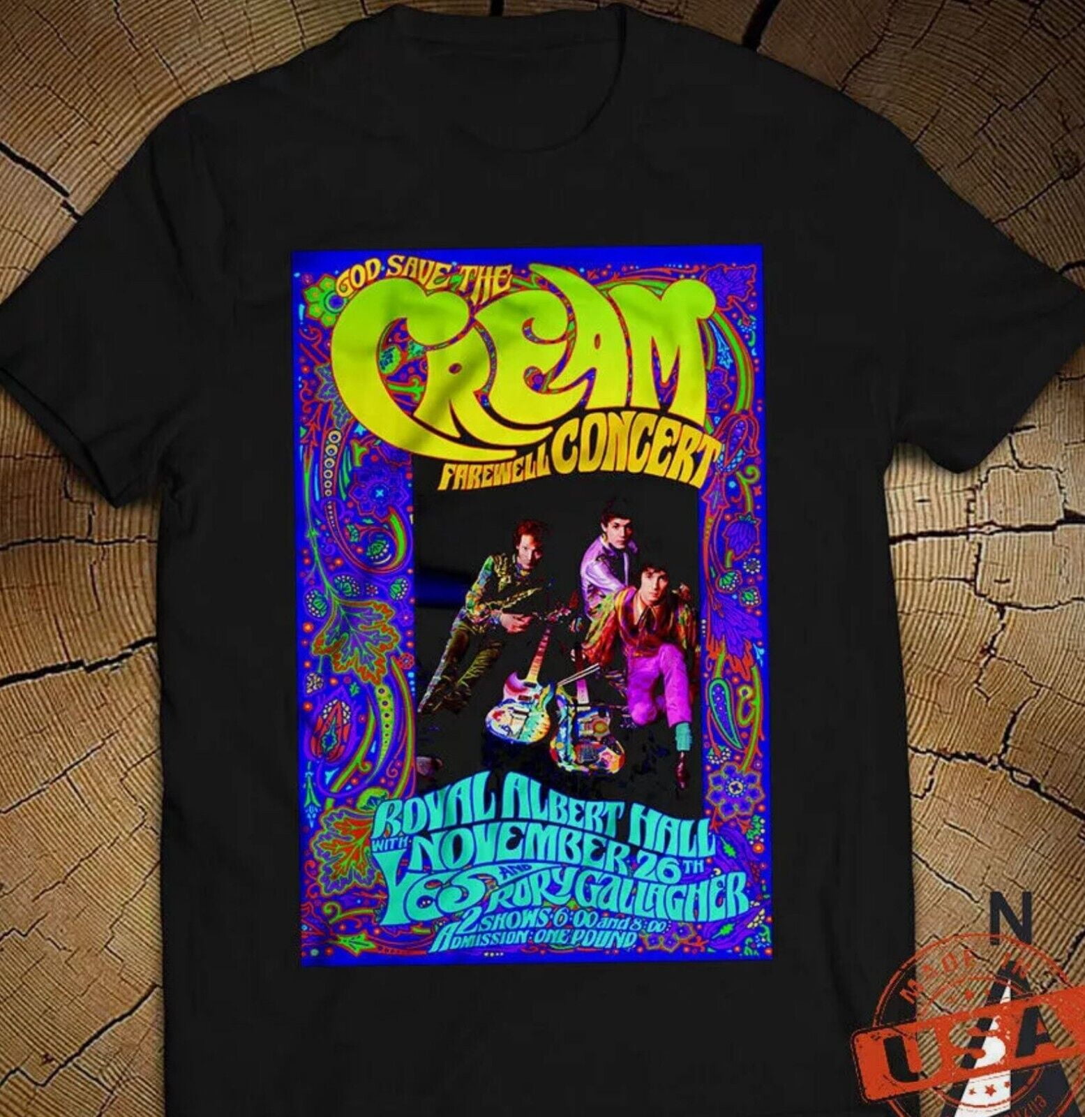 Cream Farewell Concert Jack Bruce Eric Clapton Ginger Baker TShirt