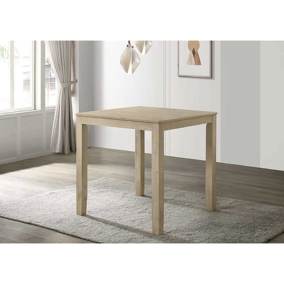 Cream Finish - Accommodates 4 - Dining Room Use - Sturdy Square Counter Table