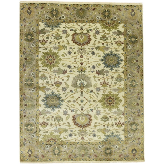Cream Floral Osh Chobi 8X10 Peshawar Oriental Rug