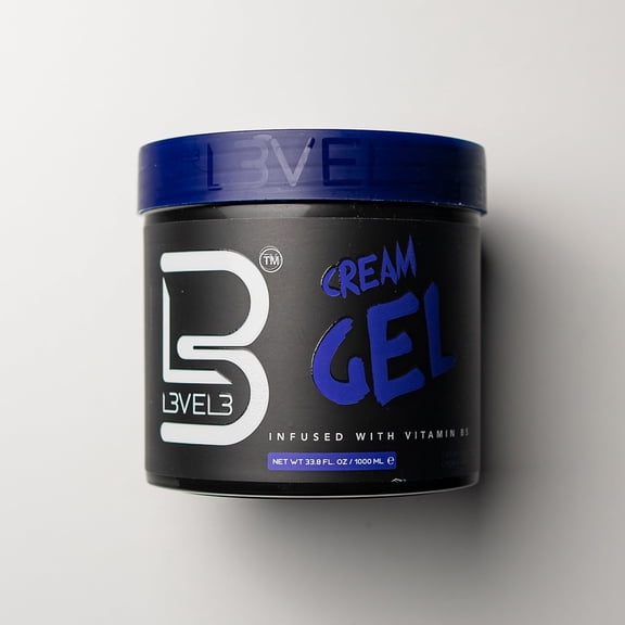 L3 Level 3 Cream Gel - Provides Volume and Medium Hold - With Vitamins to Nourish and Protect Hair Level Three Mens Hair Styling Cream (1000 ML, Large)