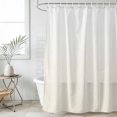 thumbnail image 1 of Cream Geometric Waterproof Fabric Shower Curtain,Modern White Stripe Abstract Distortion Art Waterproof Fabric Shower Curtain for Bathroom Bathtubs Shower Curtains with 12 Hooks Extra Long 72x96, 1 of 8