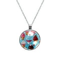 thumbnail image 1 of Cream Glass Design Circular Pendant Necklace - Stylish Women's Fashion Jewelry by XYZ Brand, 1 of 5