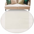 thumbnail image 1 of Cream Greek Key Large Area Rugs for Bedroom Living Room, Soft Non Slip Carpet Bedside Rug, Geometric Greece Ancient Farmhouse Geo Round Floor Cover Kitchen Accent Rug 5' for Dining Room/Office, 1 of 9