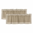 thumbnail image 1 of Cream Greek Key Valances for Windows, Decorative Rod Pocket Window Valance Curtains, Geometric Greece Ancient Rustic Short Curtain Drapes for Kitchen/Bathroom/Living Room, 2 Panels, 42" W x 18" L, 1 of 8