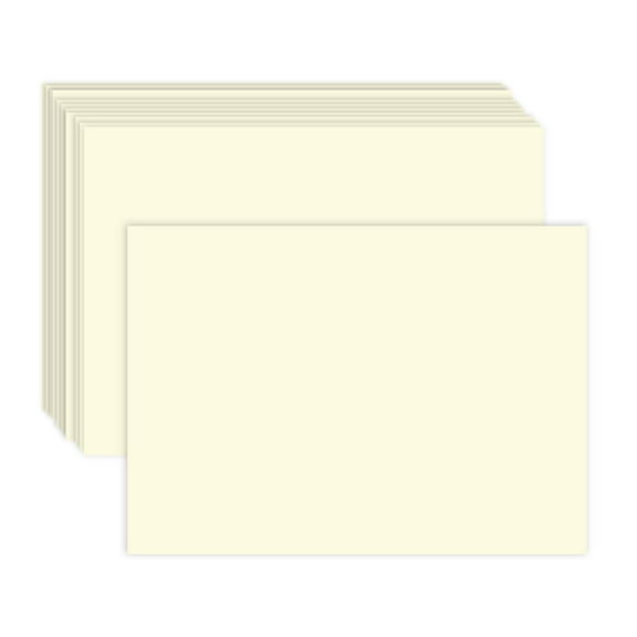 Cream Greeting Note Flat Postcards or Cards - 5 X 7 Inches - 50 Per Pack - This Is Not a Fold Over Card (No Envelopes)