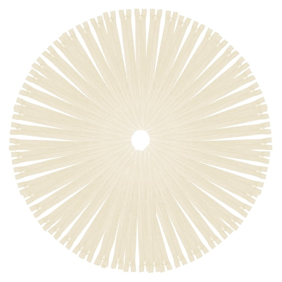 Cream Hidden Zippers - Cream Invisible Zippers Zippers - Zippers for Sewing Crafts - #3 Sewing Zippers Bulk Cream Zipper Supplies