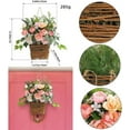 Cream Hydrangea Door Hanger Basket Wreath, 2024 Newest Wildflowers Door