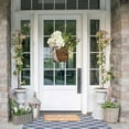 thumbnail image 1 of Cream Hydrangea Wreath - Spring Door Hanger Basket for Front Door, Porch, Farmhouse Decor - Artificial Wildflower Wreath for Home Decoration - Elegant Floral Arrangement for 2025 Seasonal Style, 1 of 8