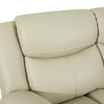 Cream L Shape Breathable Leather Manual Reclining Sectional Sofa Set
