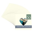 thumbnail image 1 of Cream Linen Picture Frame Mat for 10x10 Frames - Heart Opening for 5x5 Photos - 50 Mats, 1 of 7