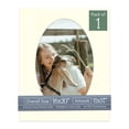 thumbnail image 1 of Cream Linen Picture Frame Mat for 16x20 Frames - Oval Opening for 11x17 Photos - 1 Mat, 1 of 7