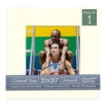 thumbnail image 1 of Cream Linen Picture Frame Mat for 20x20 Frames - Fits 12x12 Photos - 1 Mat, 1 of 7