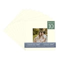 thumbnail image 1 of Cream Linen Picture Frame Mat for 8x8 Frames - Fits 4x4 Photos - 10 Mats, 1 of 7