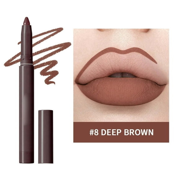 Cream Lipliner Lip Pencil with Matte Finish - Non-Transfer Outline Pen for Smooth Lip Definition, Long-Lasting Cup-Proof Makeup 0.8g