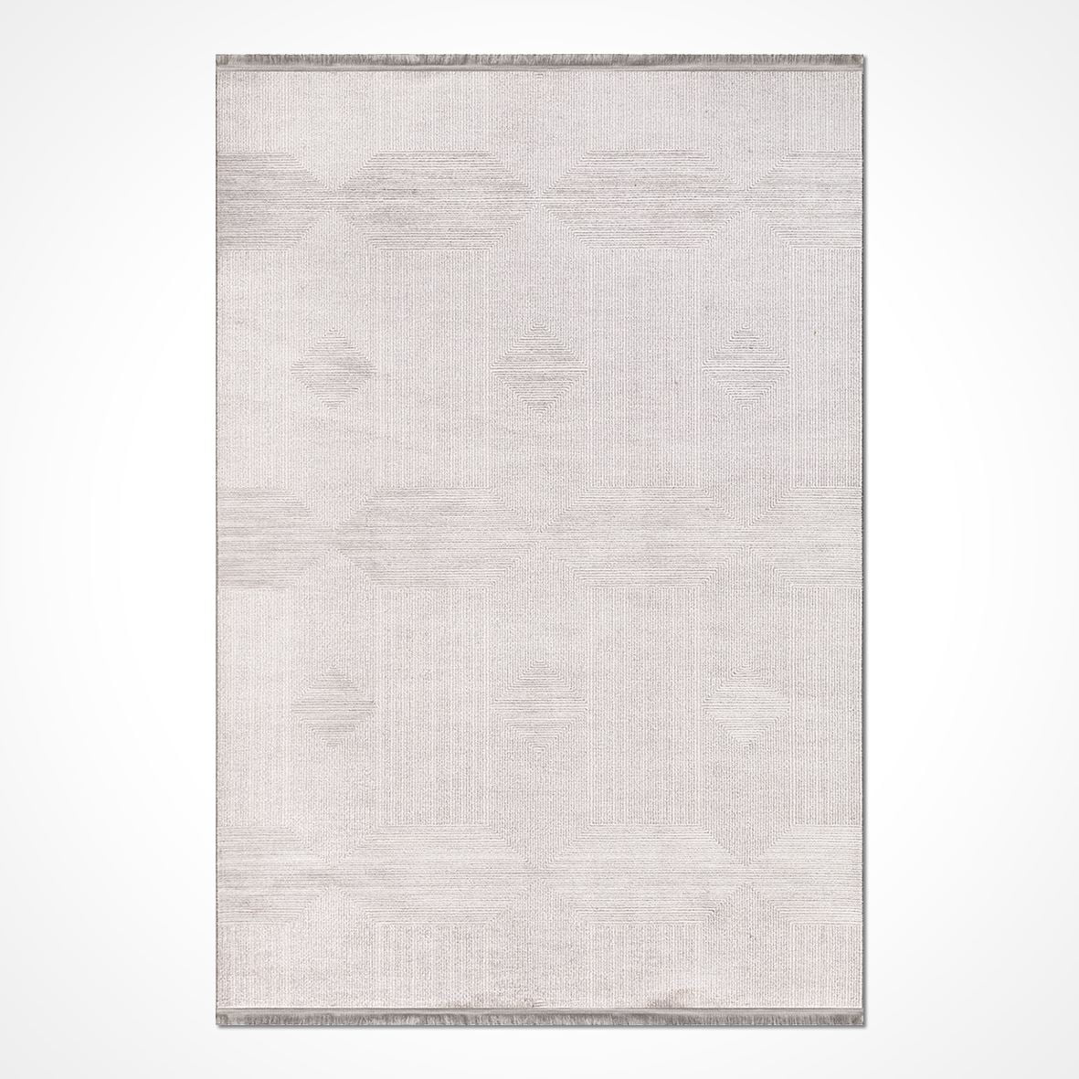 Cream Modern Acrylic Area Rugs for Living Room Jacquard Textured Modern ...
