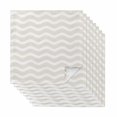 thumbnail image 1 of Cream Moire Cloth Napkins, Water Ripple Stripe Farmhouse Washable and Reusable Dinner Napkins Set of 8, Table Napkin for Kitchen Party Birthday Wedding Hotel Housewarming 20"x20", 1 of 8