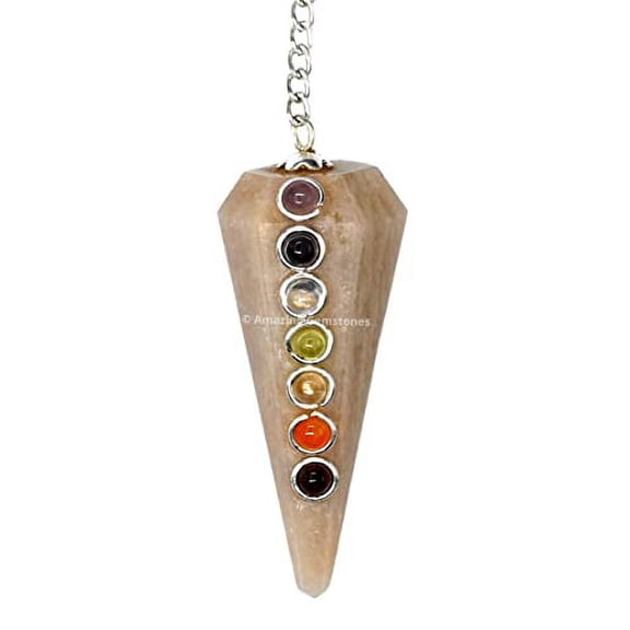 Cream Moonstone Chakra Crystal Pendulum Divination